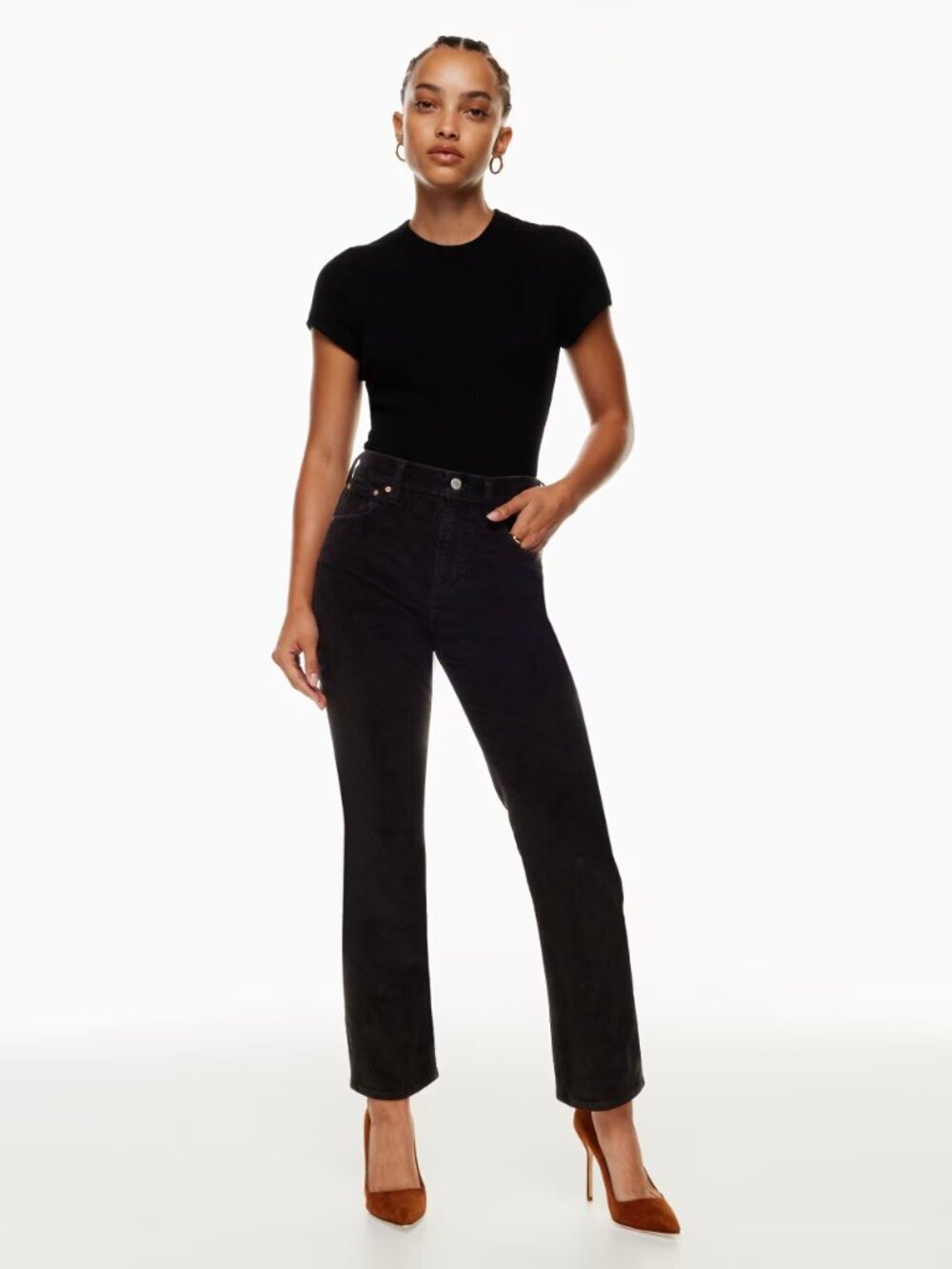 Aritzia Denim Forum The Arlo High Rise Straight 27L Black Size 25
